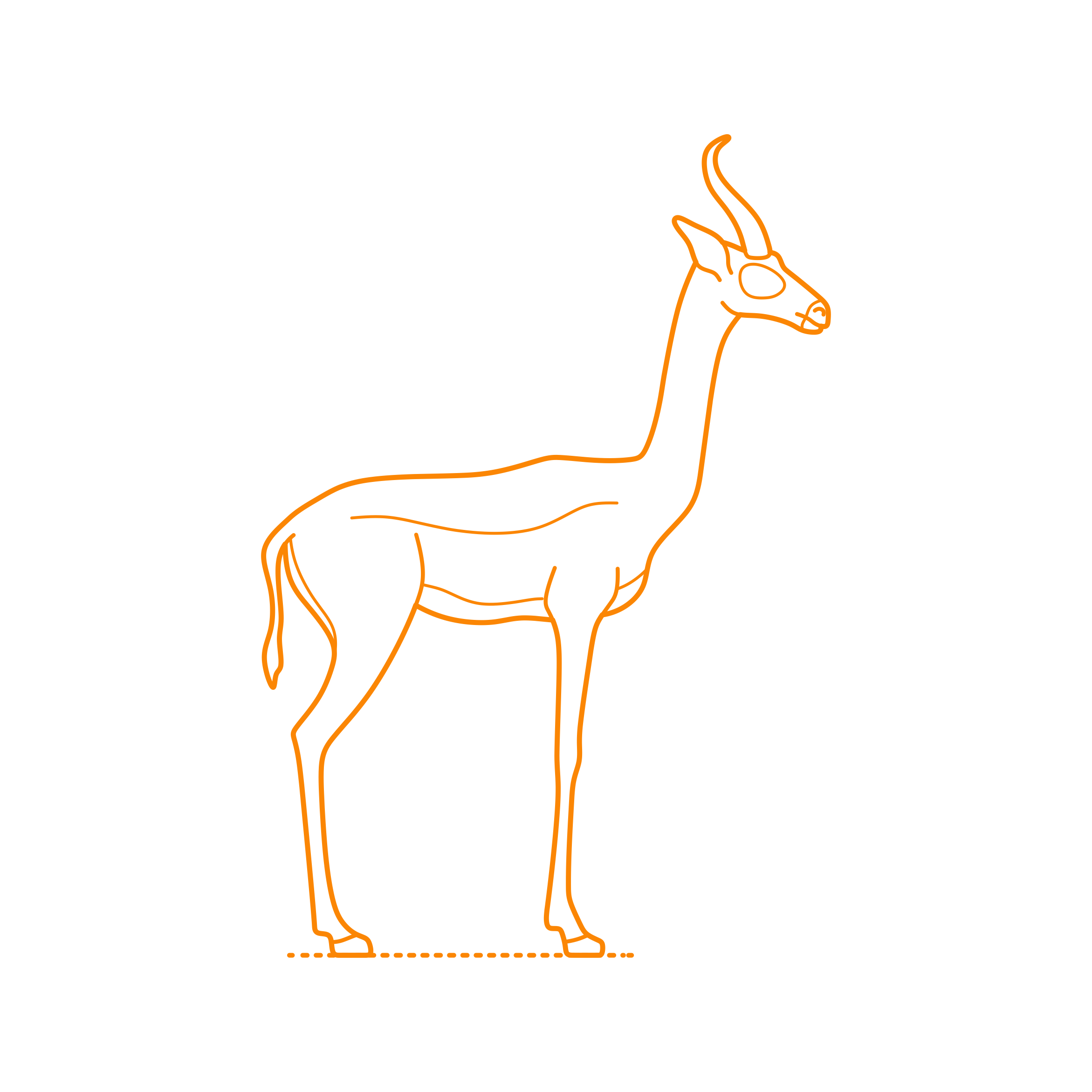 Animals Antelopes Gerenuk Craft Design Svg File Free Vectors